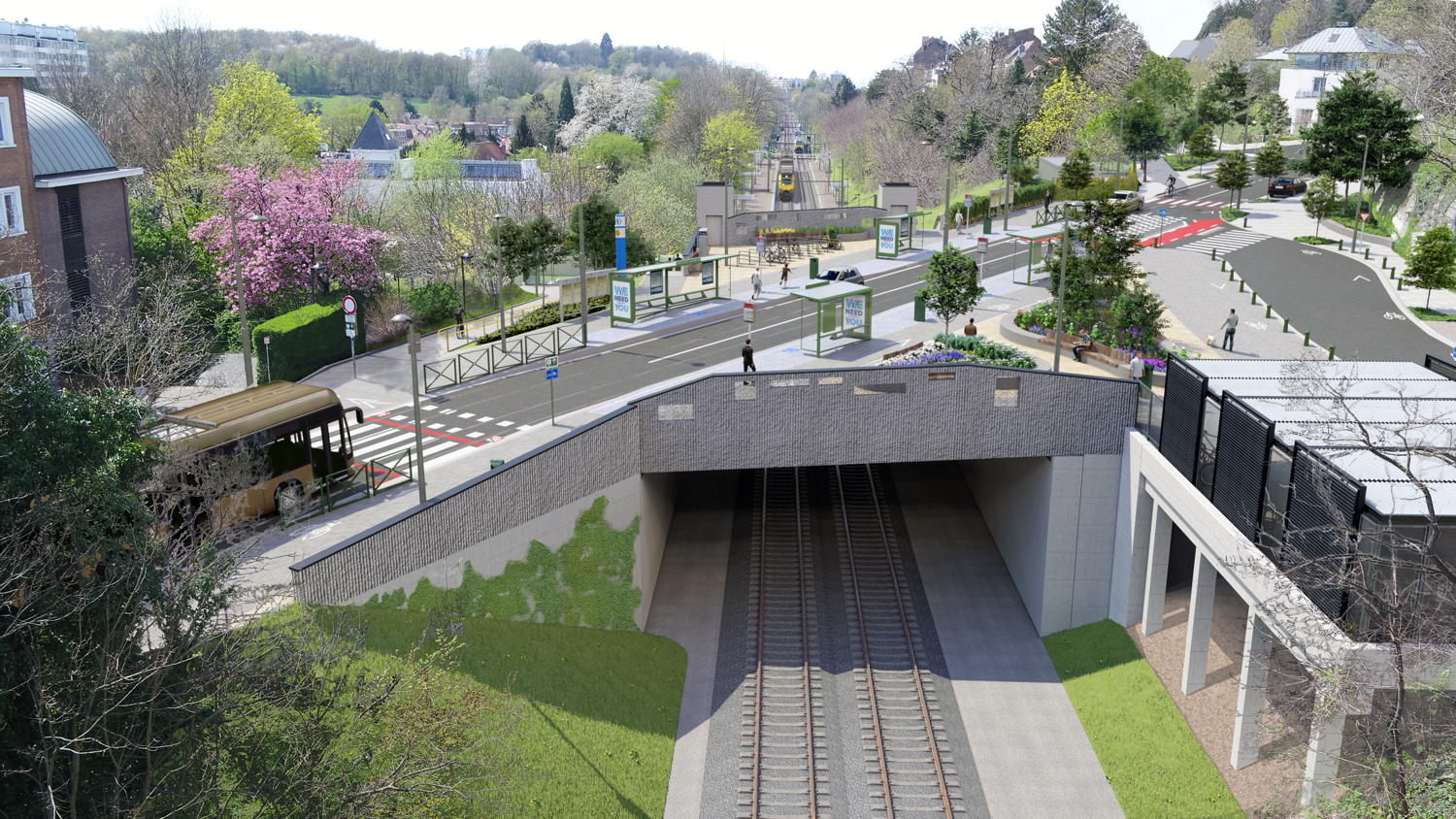 Un superpont à la gare SaintJob à Uccle en 2025